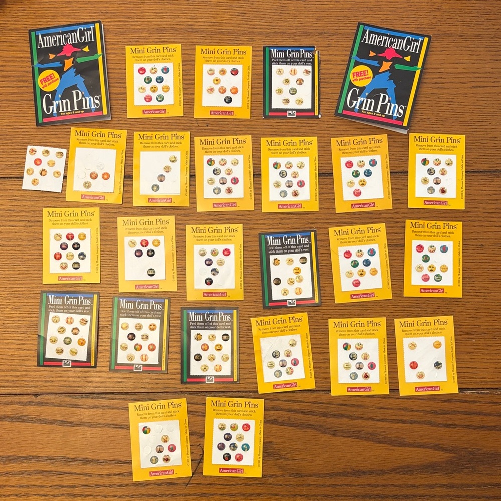 American Girl Mini Grin Pins